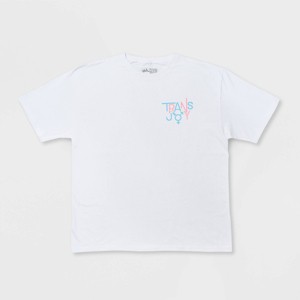 Pride Adult Short Sleeve 'Trans Joy' T-Shirt - White - 1 of 2