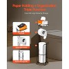 VEVOR Free Standing Toilet Paper Holder with Shelf, 3-in-1 Premium Metal Material, Store Up to 4 Mega Rolls, Elevated Base Design, Matte Black - 4 of 4