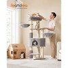 Feandrea Cat Tree for Large Cats, 63-Inch Heavy-Duty Cat Tower with Self-Warming Pads, 2 Self-Groomers - 2 of 4