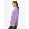 Woman Within Women's Plus Size Perfect Three-Quarter Sleeve Boatneck Tee - 4 of 4