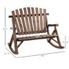 Maggift Patio Accent Chairs, Rocking Chair, Rocker High Back Garden Seat For Indoor Outdoor, Brown, 45"*37.75"*38.5" - 3 of 4