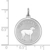 Black Bow Jewelry Sterling Silver Laser Etched Weimaraner Dog Pendant, 19mm - 4 of 4