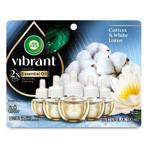 Air Wick Vibrant Scented Oil Air Freshener - Cotton & White Lotus - 3.38 fl oz/5ct - 1 of 4