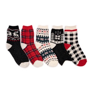 Muk Luks Women's 5 Pack Heat Retainer Sock - 1 of 3