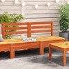 vidaXL Patio Sofas Armless Outdoor Loveseat Set - Solid Pine Wood, Wax Brown, 25"x25"x24.6" - 2 of 4