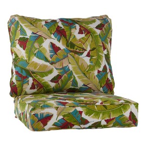 2-Piece Deep Seat Outdoor Cushion Set - 1 of 4