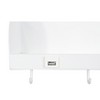 Storied Home 15.75 in.W Metal Wall Shelf with Light, USP, and 3 Hooks - 4 of 4