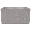 Vioscapes Rectangular Coffee Bean Husk and Recycled Plastic Outdoor Planter Box Gray 9.4"x4.7" - 2 of 4