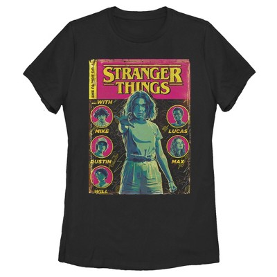 Women's Stranger Things Group Shot Comic Cover T-shirt : Target