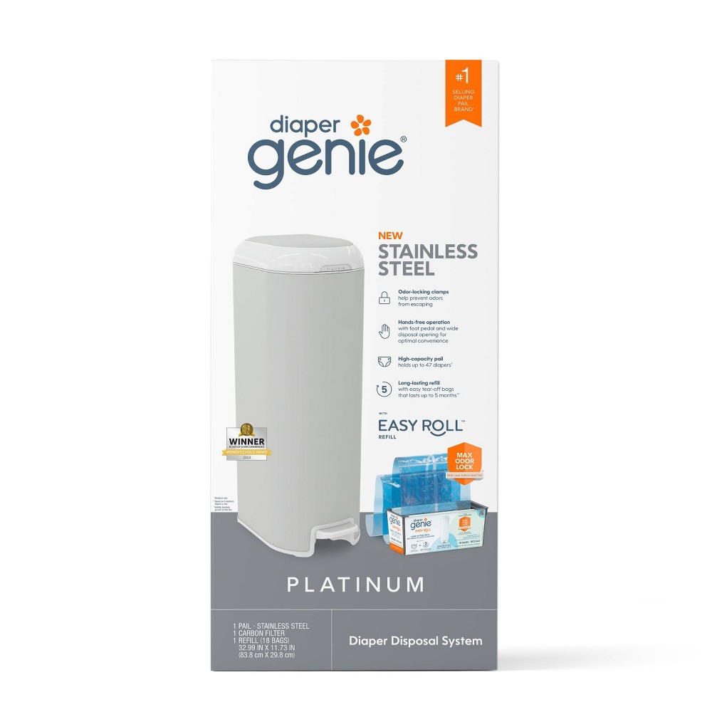 Photos - Baby Hygiene Diaper Genie Platinum Pail - Gray