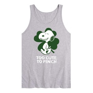 Men's - Peanuts - Too Cute To Pinch Graphic Tank Top - 1 of 3