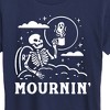 Women's - Instant Message - Mournin Skeleton And Coffee Short Sleeve Graphic T-Shirt - 2 of 4