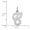Black Bow Jewelry Sterling Silver, Sophia Collection, Small Script Initial C Pendant - 4 of 4