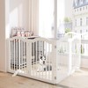 Akoasm 27.6 Inch Foldable Wood Freestanding Pet Gate Fence 4-Panels With Support Feet - 4 of 4