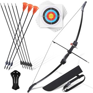 Recurve Bow Set for Teens & Adults - Beginner Archery Kit with 8 Arrows & 5 Targets, Outdoor Backyard Sports Gift - 1 of 4