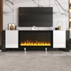 68.1" TV Stand with 34.2" Electric Fireplace, Sideboard Cabinet with 2 Cabinets, Buffet Table for Living Room or Entryway - 2 of 4