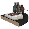 vidaXL Floating Corner Shelves 4 pcs Black 13.8"x13.8"x1.5" MDF - 3 of 4