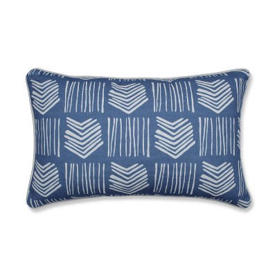 18.5"x11.5" Whythe Harbor Lumbar Throw Pillow Blue - Pillow Perfect