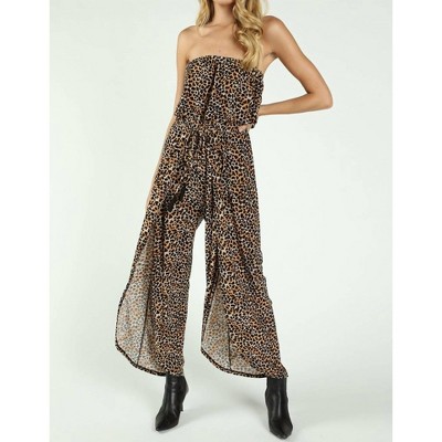 Women's Born to be Wild Leopard Jumpsuit - Honey Punch
