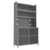 ORRD 73" Tall Metal Kitchen Pantry Cabinet, 6 Flip Doors with Pegboard, Adjustable & Anti-Tip (Grey) - 4 of 4