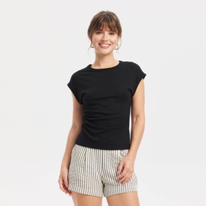 Playera de manga corta con fruncido lateral para mujer - A New Day™