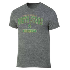 NHL Minnesota North Stars Men's Gray Vintage Tri-Blend T-Shirt - 1 of 3