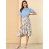 Allegra K Women's Frilled Round Neck Short Sleeve Summer Blouses - 2 of 4