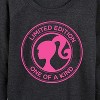 Women's - Barbie - Limited Edition One Of A Kind Lightweight French Terry Wide Neck Long Sleeve Shirt - 2 of 4