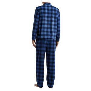 SLEEPHERO Traditional Fleece Long Sleeve Button Down Shirt with Fleece Pajama Pants with Pockets - 1 of 4