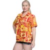 LA LEELA Button Down Shirt Floral Summer Beach Party Blouse Shirt Hawaiian Short Sleeve Vacation Tops Dress Shirts Colorful - 4 of 4