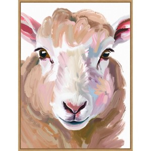 Amanti Art Schaf Sheep by Ohkimiko  Framed Canvas Wall Art - 1 of 4