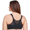 Glamorise Womens MagicLift Front-Closure Posture Back Wirefree Bra 1265  Black 38J