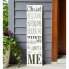 HomeRoots 36" White And Green Solid Wood Christ Religious Porch Sign - 2 of 4