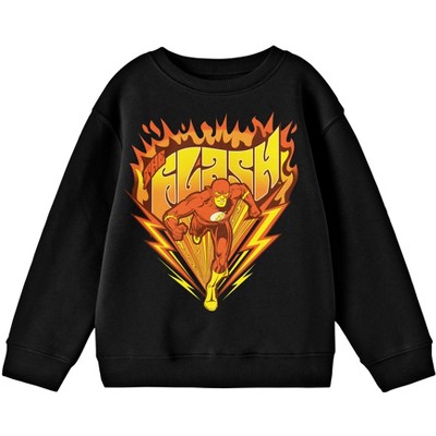 Flash Lightning and Flame Dash Boy’s Black long Sleeve Shirt