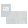 2 Pocket Plastic Folder Gray - up&up™: 3 Hole Punched, Polypropylene, Internal Pockets, 50 Sheet Capacity - 3 of 3