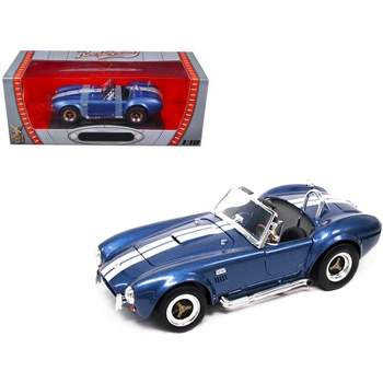 1964 Shelby Cobra 427 S/C Blue Metallic with White Stripes 1/18 Diecast Model Car by Road Signature