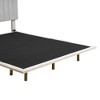 Vynxaria Queen Size Upholstered Velvet Bed with Motion Sensor Light & Floating Design - 3 of 4