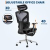 3Rd Gen Ergonomic Mesh Office Chair with Footrest, Adjustable Armrests, Dynamic Lumbar Support, Rolling Casters,Desk Chair for Office - 3 of 4
