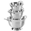 Oster Metaline 3 Piece Stainless Steel Kitchen Colander Set in Silver - 3 of 4