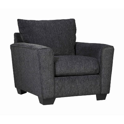 Contemporary Style Fabric Upholstered Wooden Chair Gray - Benzara