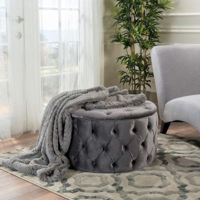 Vynxaria Plush Ottoman ¨C Comfort & Versatility for Every Home