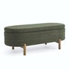 VYNXARIA Ottoman Oval Storage Bench,Rubber Wood Leg - 3 of 4