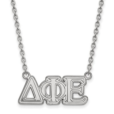 Black Bow Jewelry Sterling Silver Delta Phi Epsilon Greek Life Necklace 18 Inch