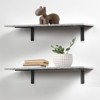 VEVOR Shelf Bracket, 16 x 6 in 4 Pcs, Heavy Duty Floating Shelf Brackets, Brackets for Shelves, 10mm Thick Matte Black L Shelf Bracket,Black - 2 of 4