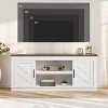 Farmhouse TV Stand for 75/80 Inch TVs, Long Entertainment Center w/ Storage Drawer &OpenShelf, Television Consoles Stands for living room - 2 of 4