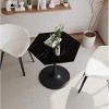 31.50"Modern Hexagonal Coffee Table with MDF Table Top or Marble Top,Metal Base, for Dining Room - 2 of 4