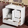 Whisen 36" Bathroom Storage Cabinet Bathroom Vanity with Sink, 4 Soft-close Drawers and 2 Soft-close Doors - 3 of 4