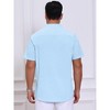 INSPIRE CHIC Men's Casual Henley Band Collar Short Sleeve Summer Linen Shirts - 3 of 4