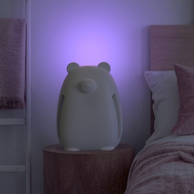 PureZone White Bear-Shaped True HEPA Air Purifier for Kids