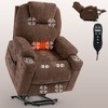 Chenille Power Lift Recliner Chair for Elderly, 350 LBS Heavy Duty with Massage, Lumbar Heating, USB & Type-C Ports, Stainless Steel Cup Holders - 4 of 4